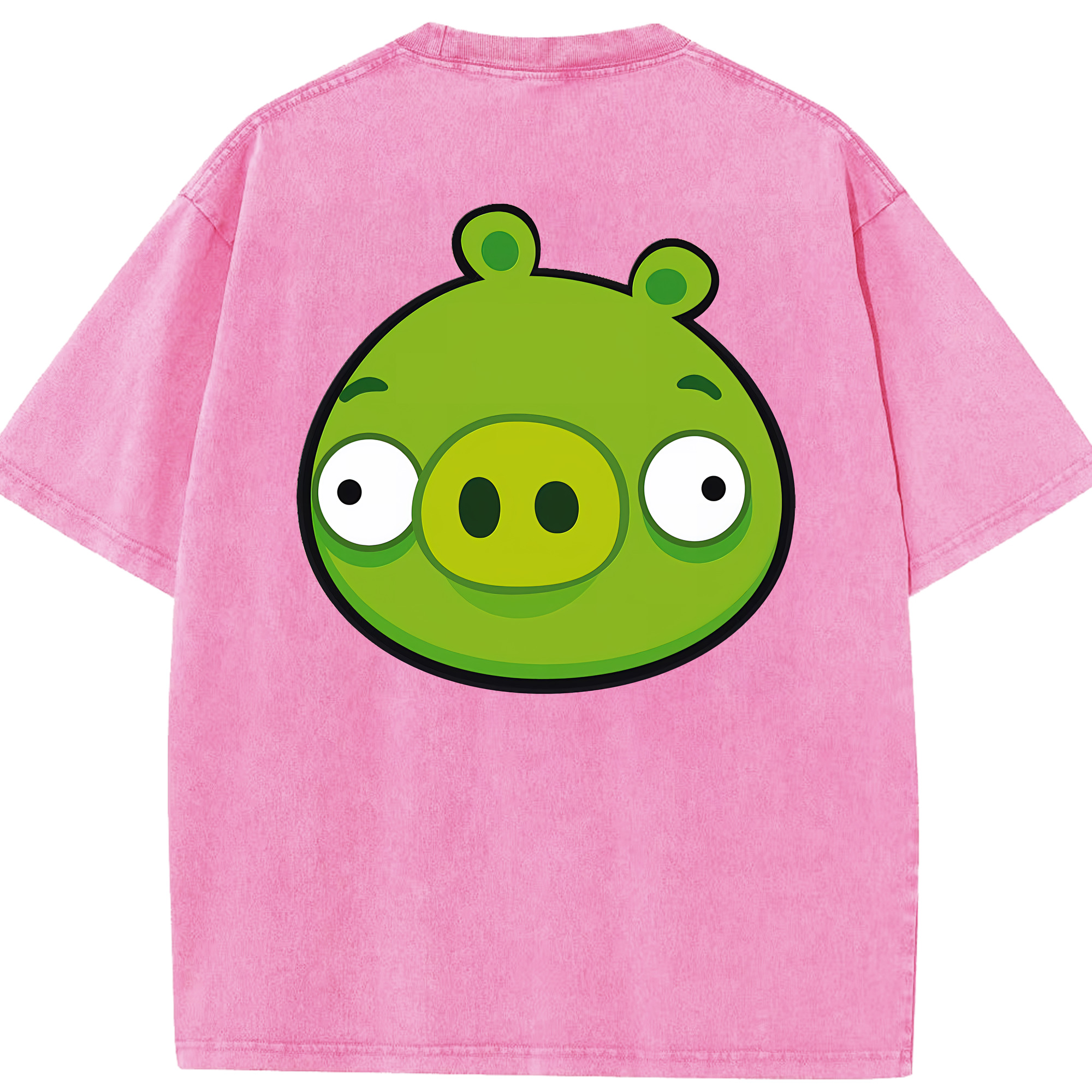 （画像用） Angry Birds アングリーバード 綿100% ヴィンテージ風 半袖Tシャツ（背面プリント）